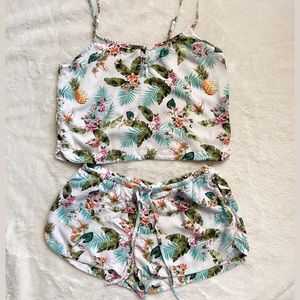 Forever 21 Tropical Sleep Wear Set Size S